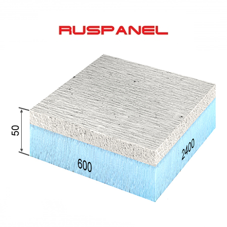 Сэндвич-панель СМЛ+XPS 2400х600х50 мм
