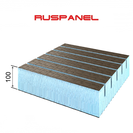 Руспанель Реал поперечная 2500х600х100