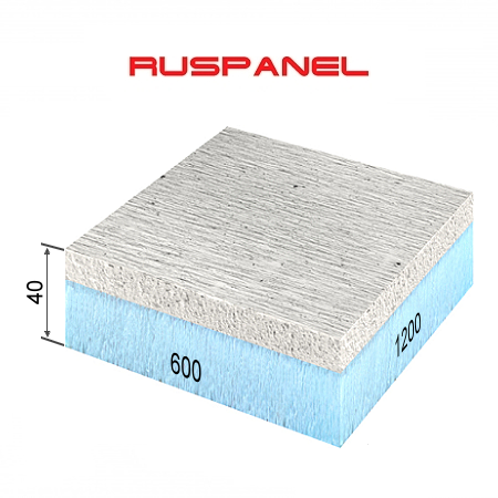 Сэндвич СМЛ+XPS 1200х600х40 мм